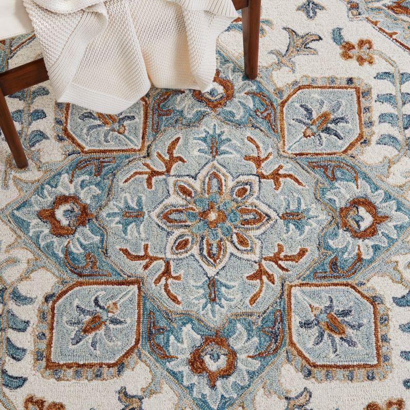 Metro MET352 Hand Tufted Indoor Area Rug - Ivory/Blue - 5'x8' - Safavieh