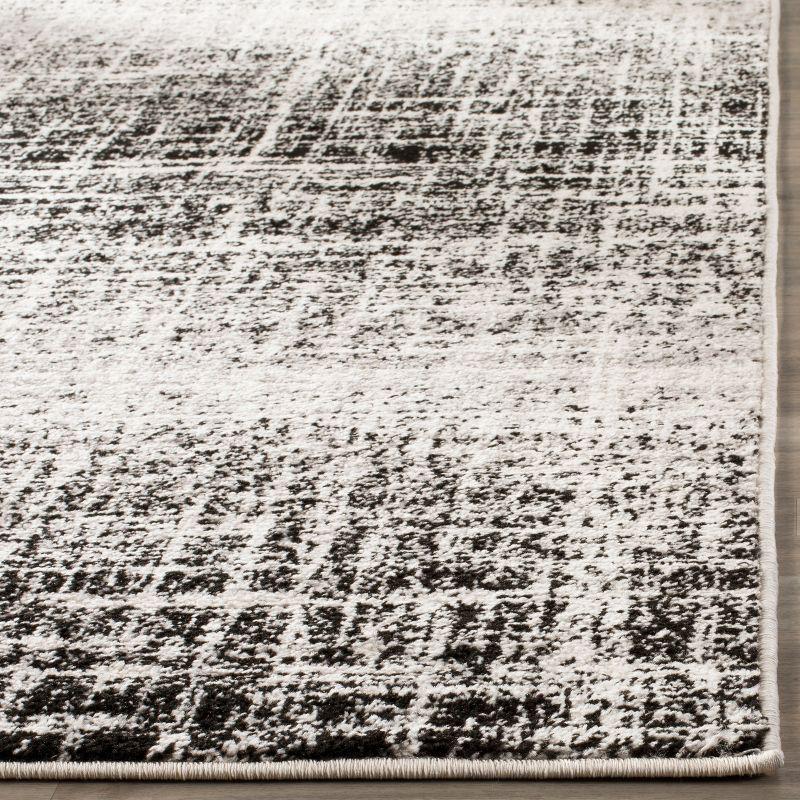 Adirondack ADR116 Machine Made Indoor Area Rug - Ivory/Black - 4'x4' - Safavieh
