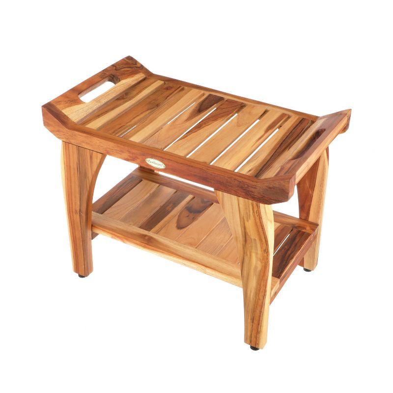 EcoDecors Tranquility by EcoDecors, Teak Shower Bench, Teak Bench Shower, Teak Shower Bench for Inside Shower, Teakwood Shower Bench