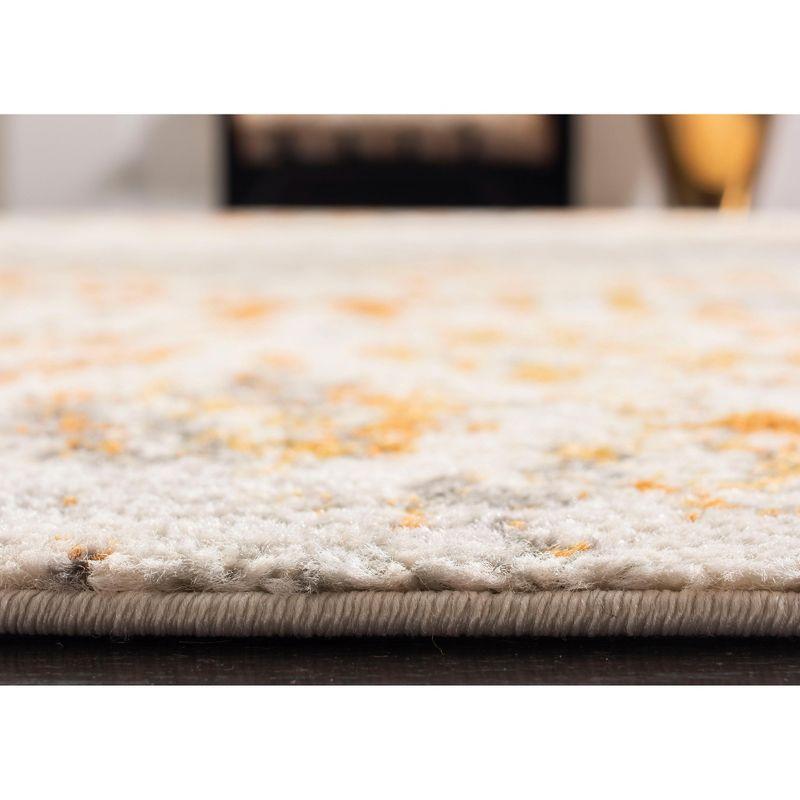 Madison Elegance Cream/Orange Distressed Runner Rug - 2'3" x 14'