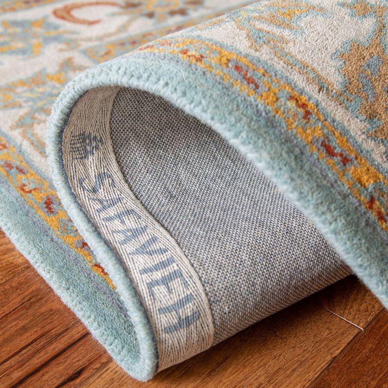 Heritage HG734 Handmade Area Rug - 4'x4' - Light Blue/Ivory - Safavieh