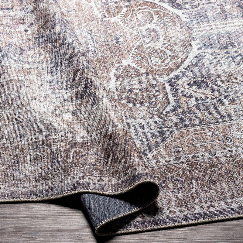 Caspian Boho Vintage-Inspired Gray Chenille 9' x 12' Area Rug