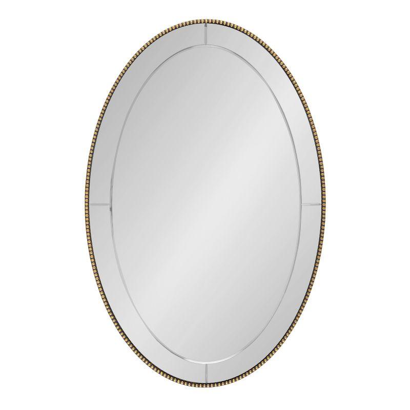 Gwendolyn 24"x36" Gold Beaded Oval Wall Mirror