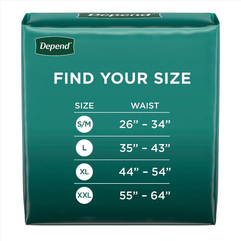Depend Fresh Protection Adult Incontinence Disposable Underwear for Men - Maximum Absorbency - L - Gray - 40ct