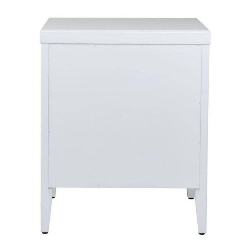 Webb White Acacia Wood 3-Drawer Nightstand