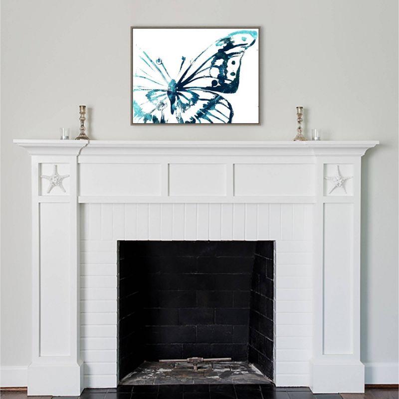 30" x 23" Butterfly Imprint V by June Erica Vess Framed Canvas Wall Art Print - Amanti Art: Modern Decor, Animal Lithograph