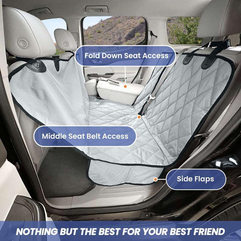 4Knines Rear Seat Cover for Fold Down Seats with Hammock Regular Black