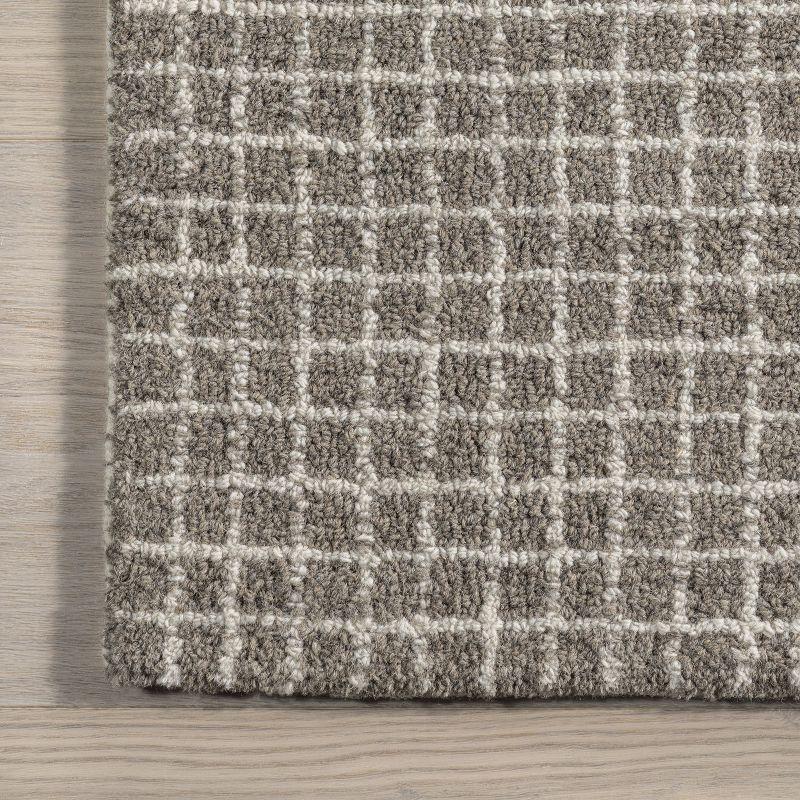 Katasha Checked Wool Area Rug