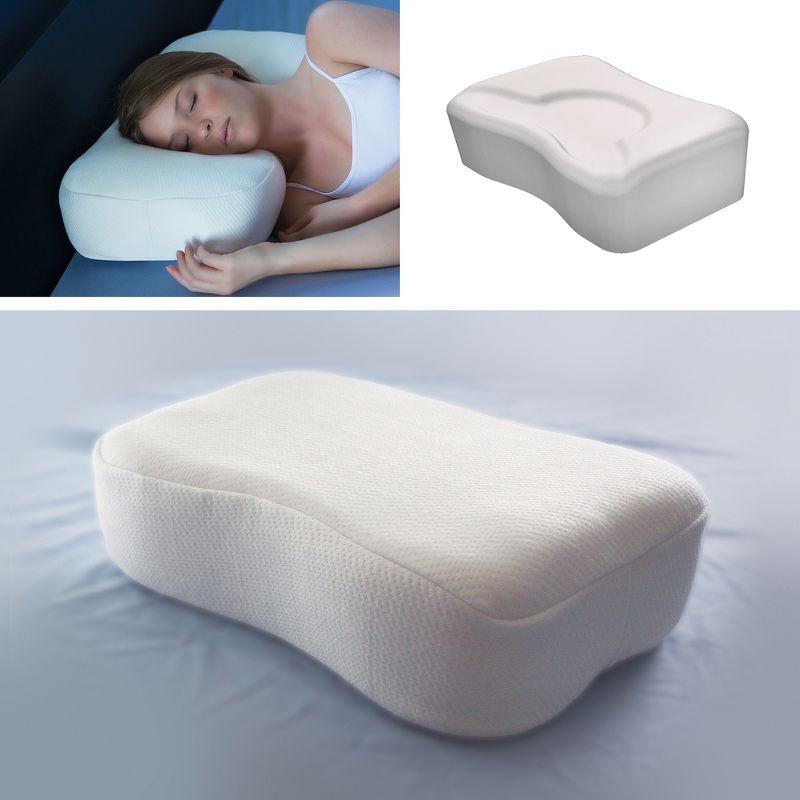 SleepRight Travel Size Side Sleeping Memory Foam Pillow