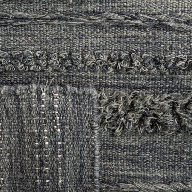 Laurel Foundry Modern Farmhouse® Hartzler Handmade Flatweave Charcoal/Ivory Area Rug
