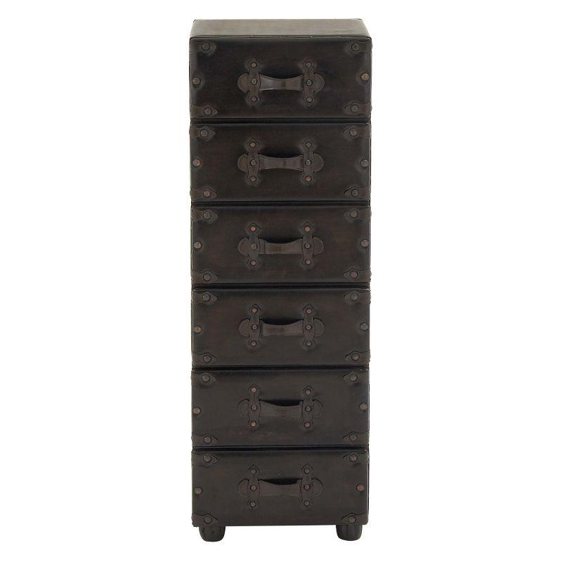 Wood 6 Drawer Chest Dark Java - Olivia & May