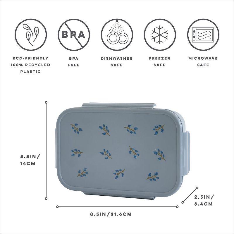 3 Sprouts Recycled Plastic Bento Box - Blueberry Blue