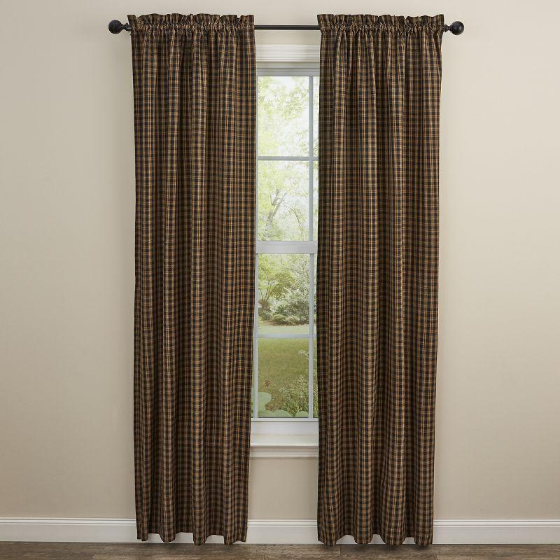 Park Designs Sturbridge Black Lined Panel Pair 84"L