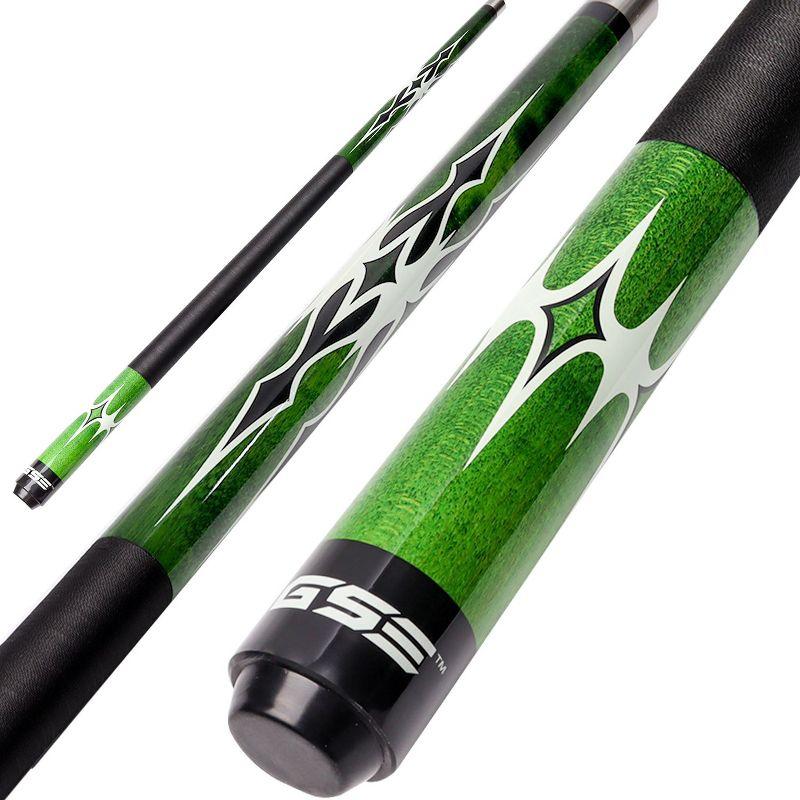 58" Green Canadian Maple 2-Piece Billiard Pool Cue Stick