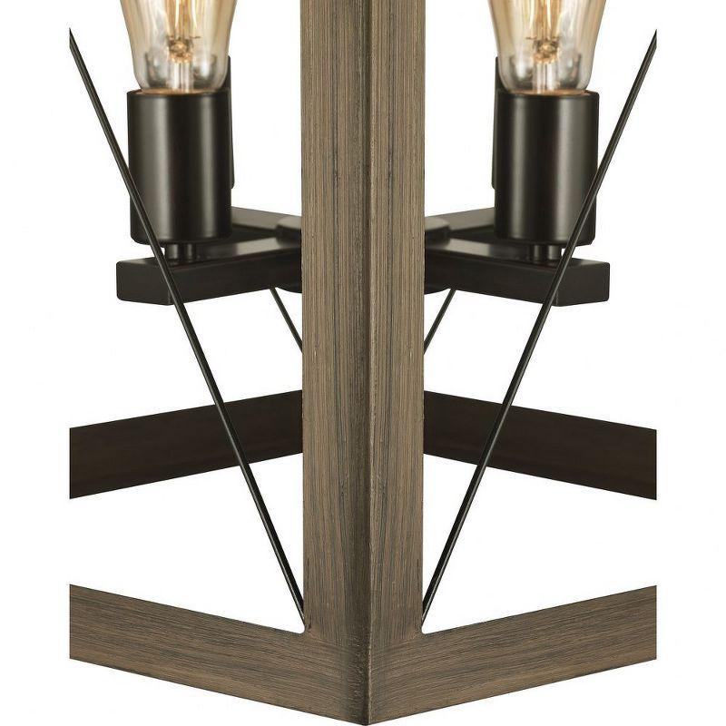 Progress Lighting Briarwood 4-Light Foyer Pendant, Antique Bronze Finish, Vintage-Style Bulbs, Steel Material