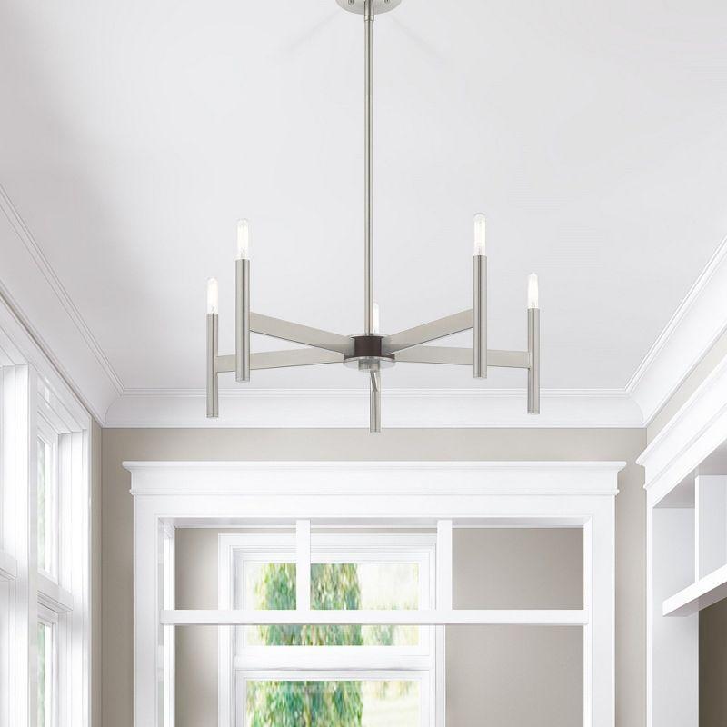 Livex Lighting Copenhagen 5 - Light Chandelier in  Brushed Nickel