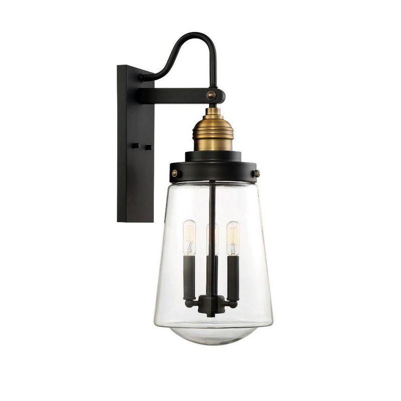 Savoy House Macauley 3 - Light Wall Light in  Vintage Black/Warm Brass