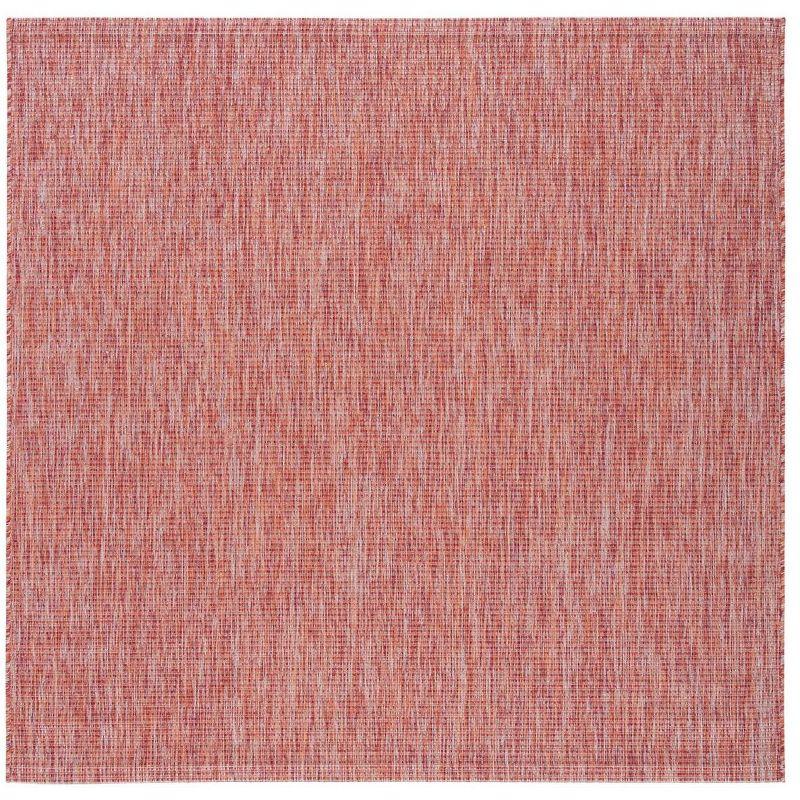 Courtyard CY8403 Power Loomed Indoor/Outdoor Area Rug - Red/Red - 6'7"x6'7" - Safavieh.