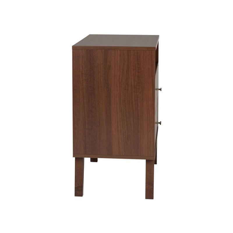 Mid Century Modern 2 Drawer Tall Nightstand with Shelf - Prepac