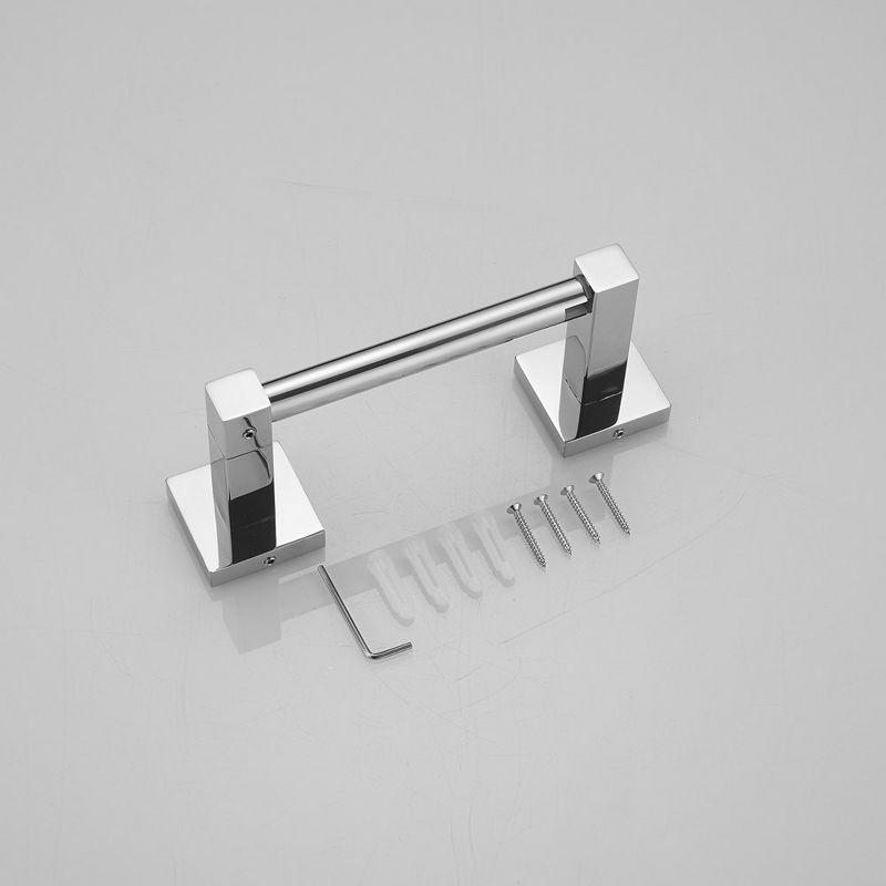 BWE Wall Mounted Toilet Paper Holder Double Post Pivoting Square Tissue Holders Roll Hangers Stand