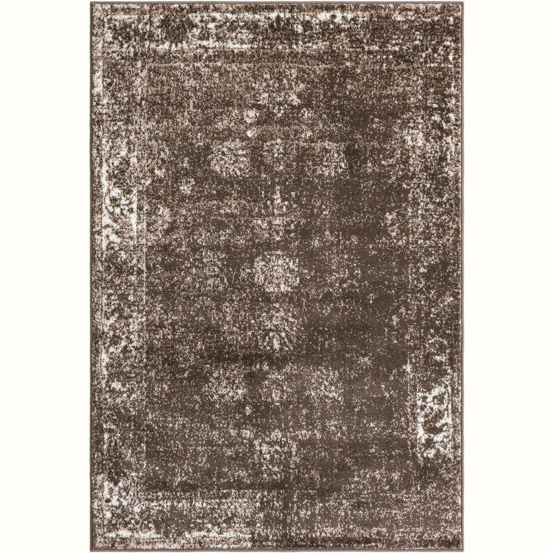 Casino Sofia Chic Vintage Brown Rectangular Area Rug