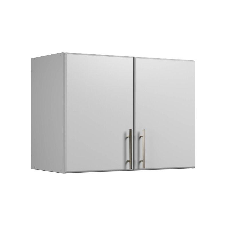 Prepac 96" Elite with 6 Storage Cabinet Set Light Gray: Laminated Wood Composite, 30 Shelves, 10 Doors