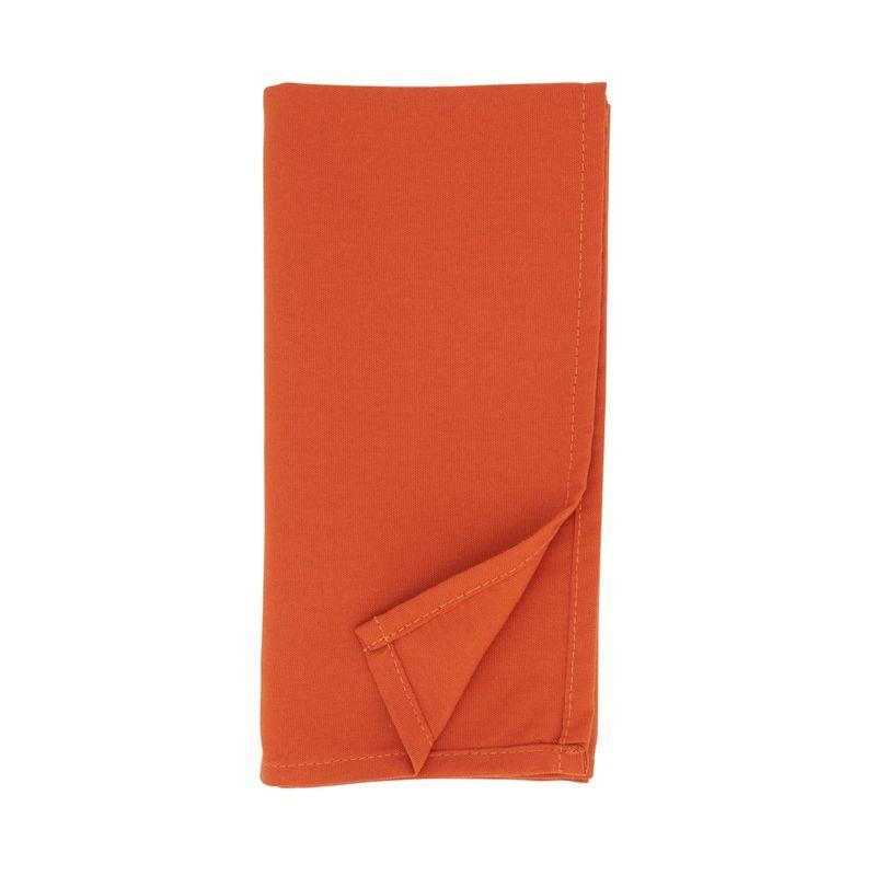 Saro Lifestyle Everyday Cloth Table Napkins (Set of 12), Pumpkin, 20" x 20"