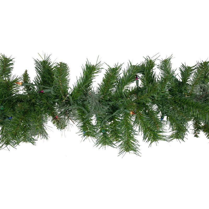 9' Prelit Mixed Cashmere Pine Artificial Christmas Garland with Multi-Color Lights