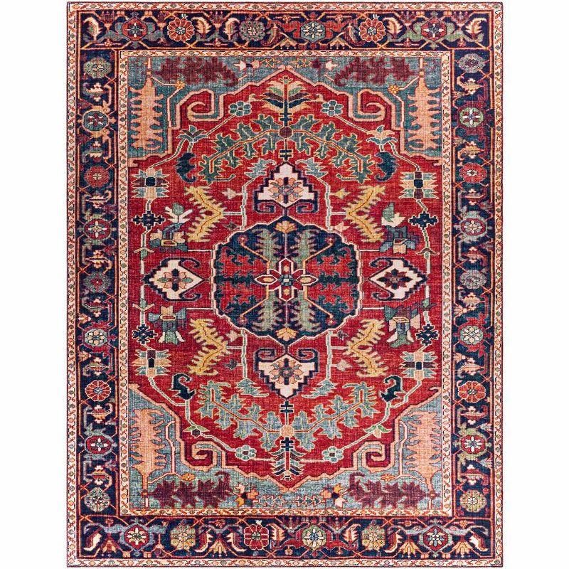 Mark & Day Lith 7'6"x9'6" Rectangle Woven Indoor Area Rugs Bright Red