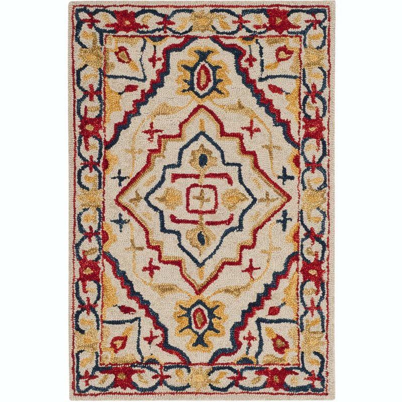 Aspen APN705 Hand Tufted Accent Rug - Ivory/Multi - 2'x3' - Safavieh.