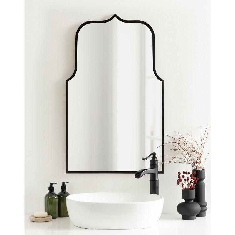 Kate & Laurel All Things Decor 22"x36" Gezella Scallop Arched Wall Mirror