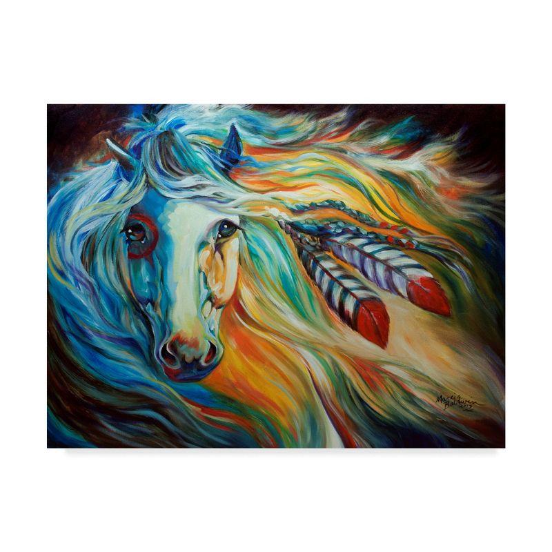 Trademark Fine Art Marcia Baldwin " Breaking Dawn Indian War Horse " by Marcia Baldwin