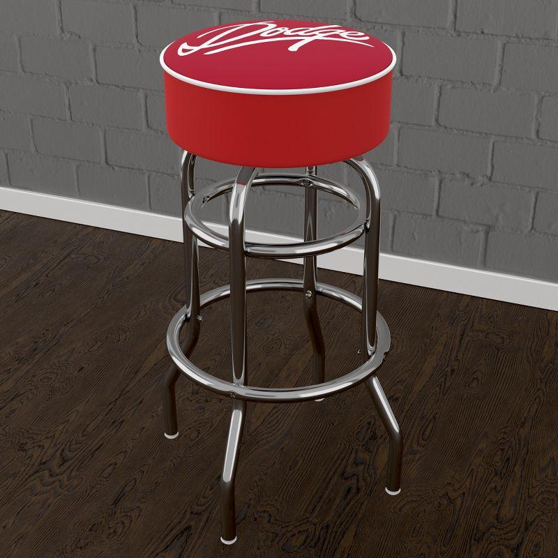 Dodge Signature Swivel Upholstered 31'' Counter Stool with Metal Frame