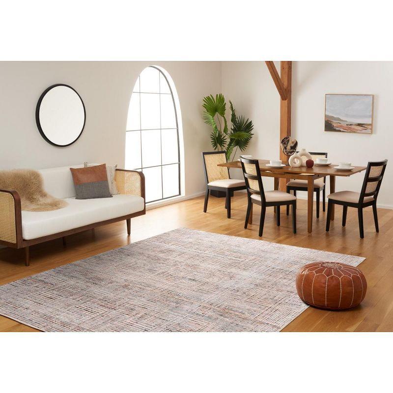 Harlow HAR105 Power Loomed Area Rug - Ivory Grey/Rust - 8'x10' - Safavieh.