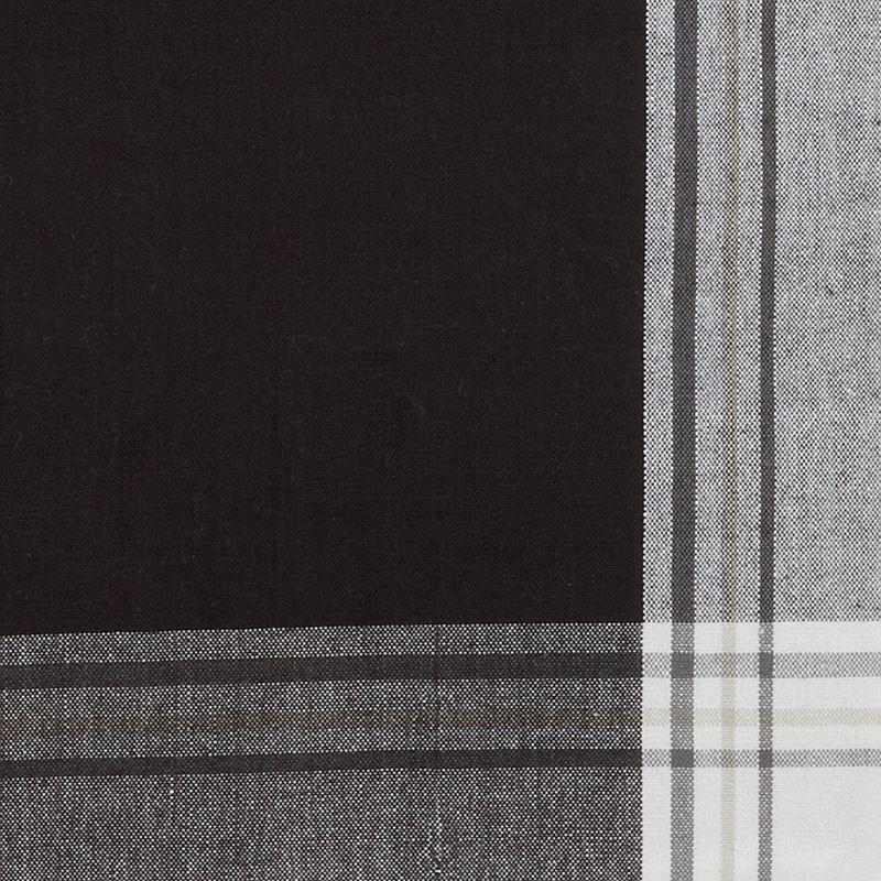 Gray Cotton Stripe Border Table Runner