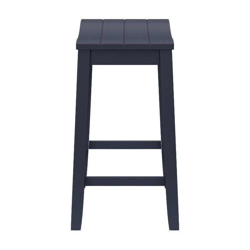 Hillsdale Furniture 24" Fiddler Backless Wood Counter Height Barstool Navy : Matte Finish, Fixed Height