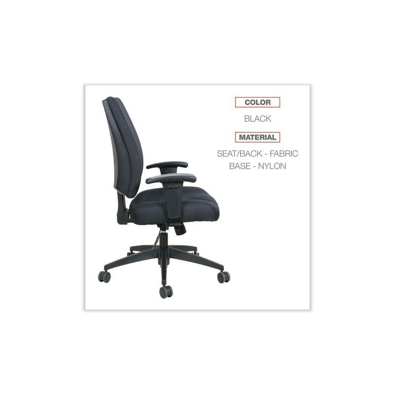 Alera Alera Wrigley Series High Performance Mid-Back Synchro-Tilt Task Chair, Supports 275 lb, 17.91" to 21.88" Seat Height, Black