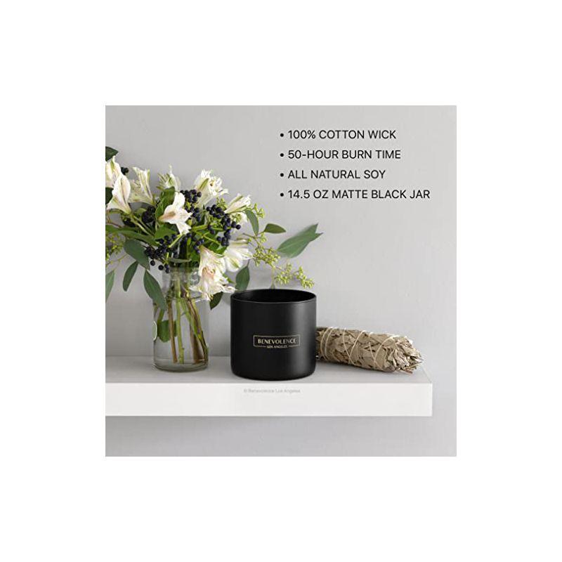 Benevolence LA Premium All Natural Soy Candles In Matte Black Glass Jar