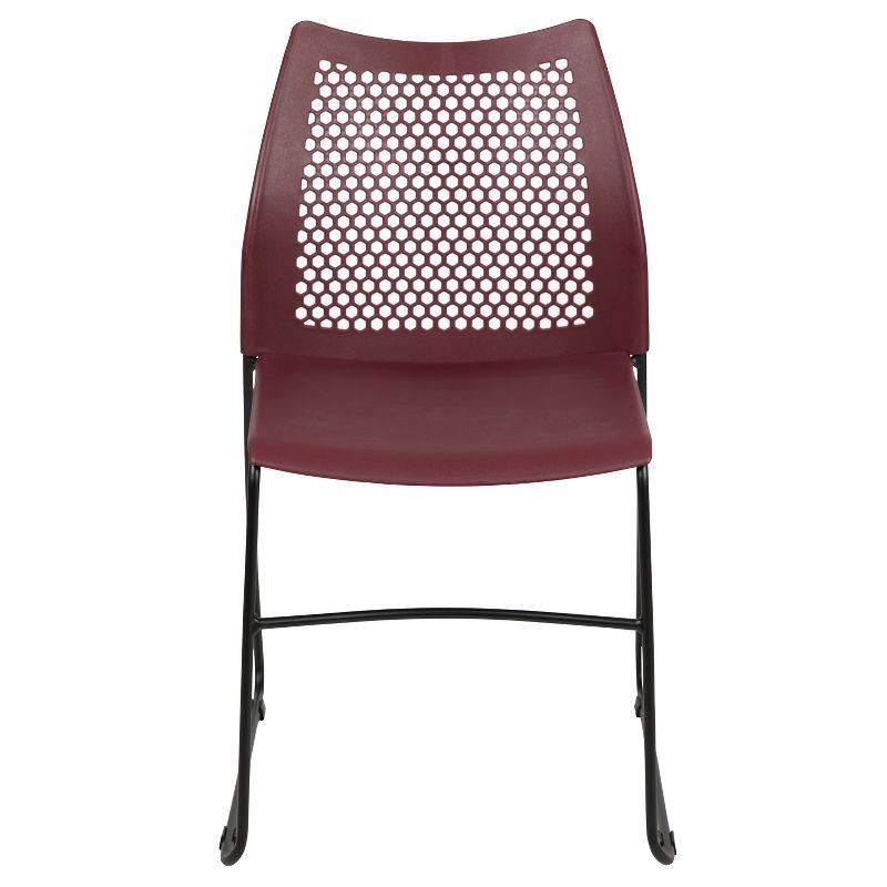 Flash Furniture Antonia 661 lb. Capacity Stack Chair with Air-Vent Back and Powder Coated Sled Base