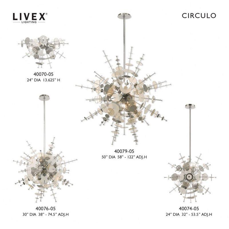 Livex Lighting Circulo 6 - Light Chandelier in  Polished Chrome