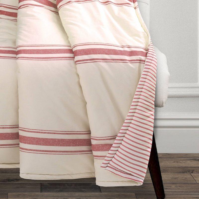 Red and White Cotton Reversible Toddler Throw Blanket