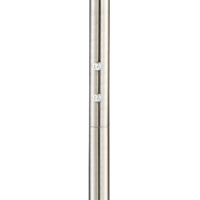 360 Lighting Jordan Modern Torchiere Floor Lamp with Side Lights 71 1/2" Tall Brushed Nickel Alabaster Glass Shade for Living Room Reading Bedroom