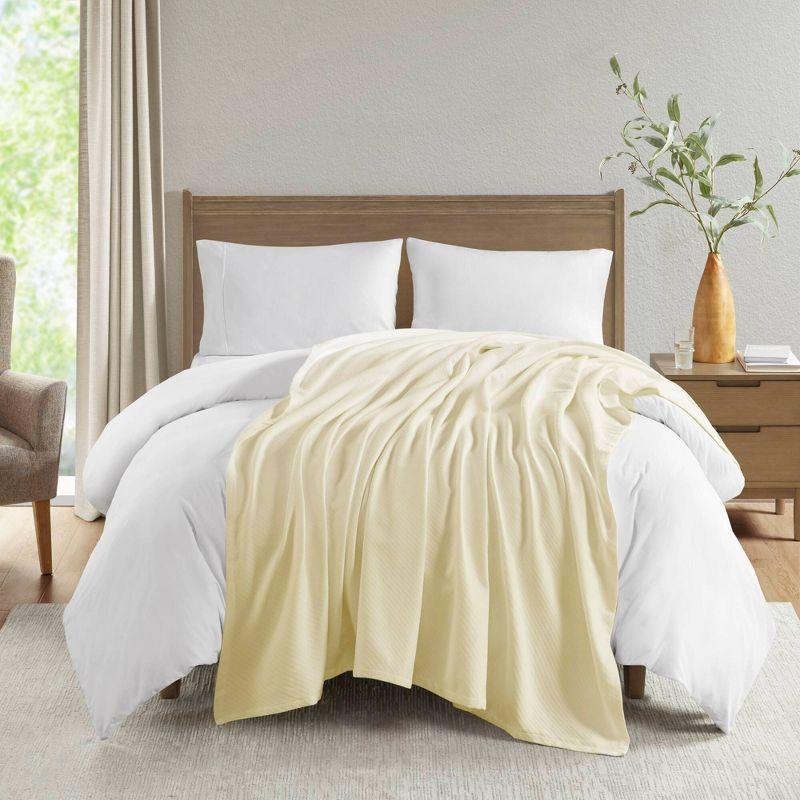 Bed Blanket Liquid Cotton Twin Ivory