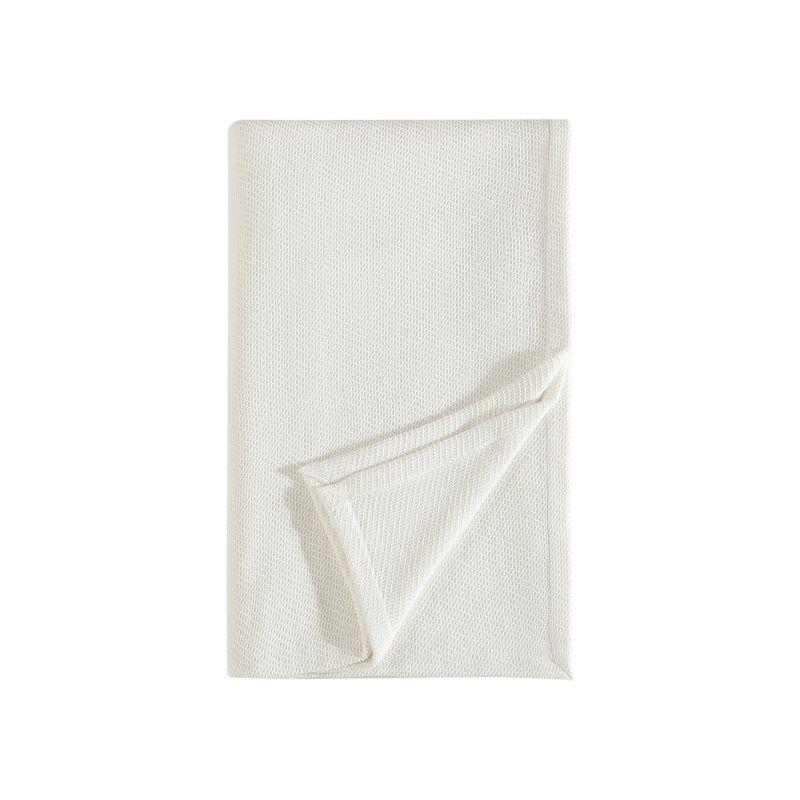 Eddie Bauer Textured Twill Solid Cotton Reversible Blanket