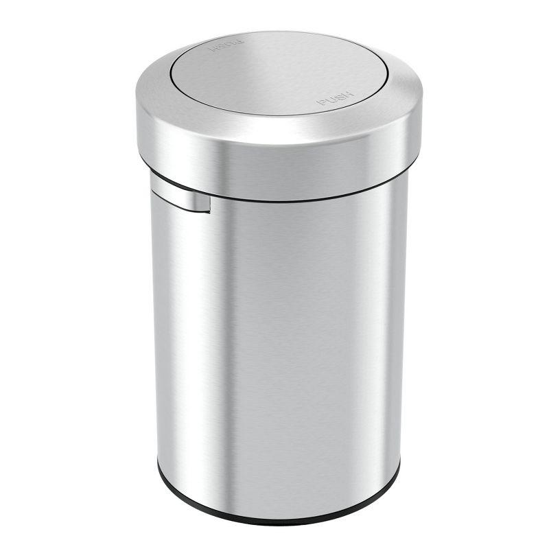 Stainless Steel 17 Gallon Swing Top Trash Can