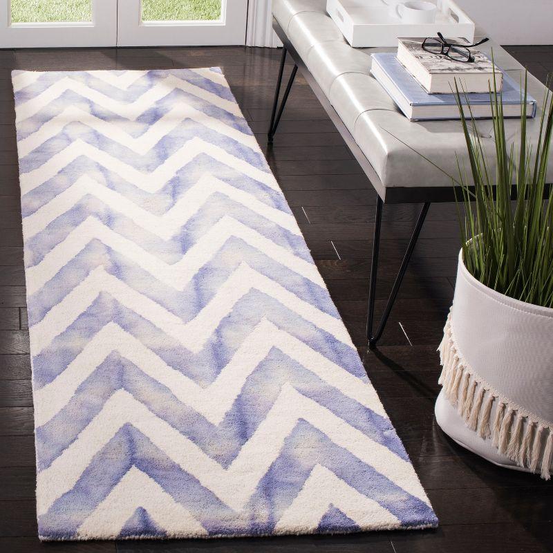 Dip Dye DDY715 Hand Tufted Runner Rug - Ivory/Blue - 2'3"x8' - Safavieh.