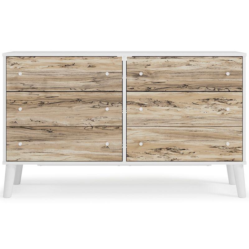 Signature Design by Ashley Contemporary Piperton 6 Drawer Dresser, Two-tone Brown/White
