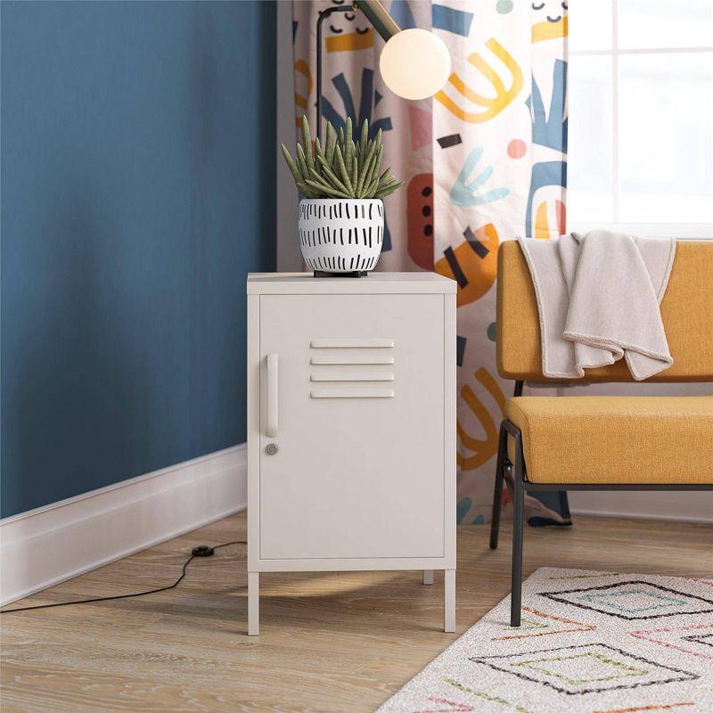 Cache Metal Locker End Table with Storage