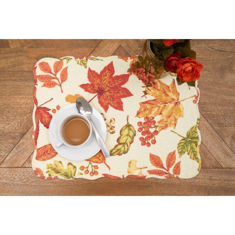 C&F Home Cotton Machine Washable Reversible Placemats