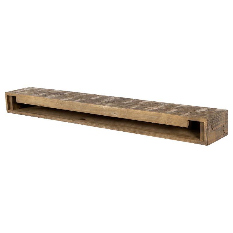 Mantel Directs Country Living Wood Fireplace Mantel Shelf - Bodie Rustic Hand Distressed Pine With Worn, Reclaimed Log Look; For Fireplaces, Hearths & Décor